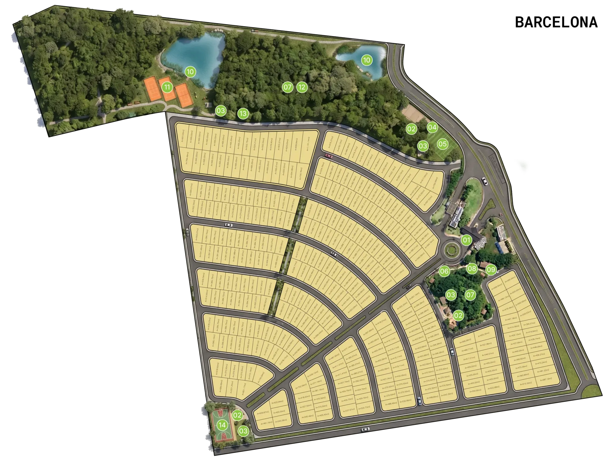 Mapa do loteamento Jardins Barcelona