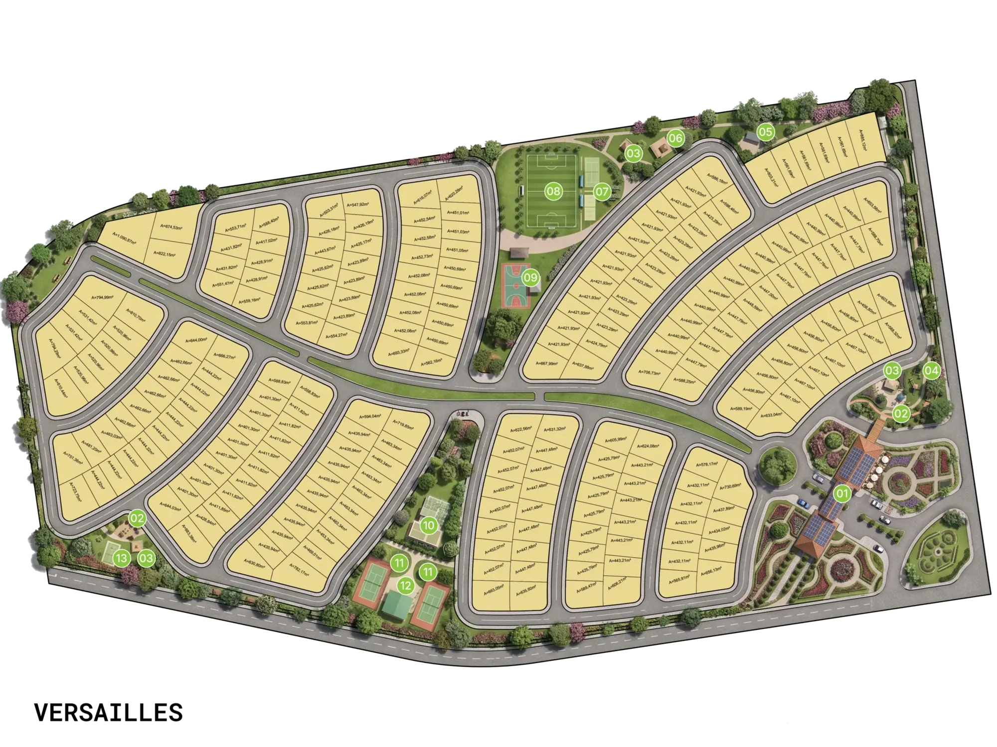 Mapa do loteamento Jardim Versailles